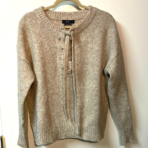 Zara Tie Front Sweater - Picture 1 of 3